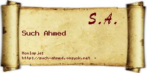 Such Ahmed névjegykártya